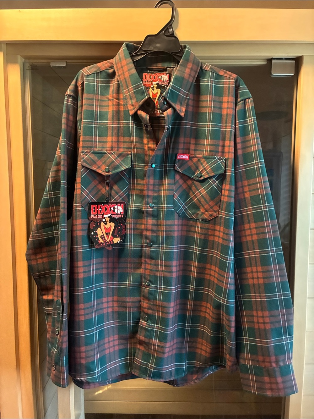 DIXXON Green & Brown Plaid Button-Down Shirt mistletoe